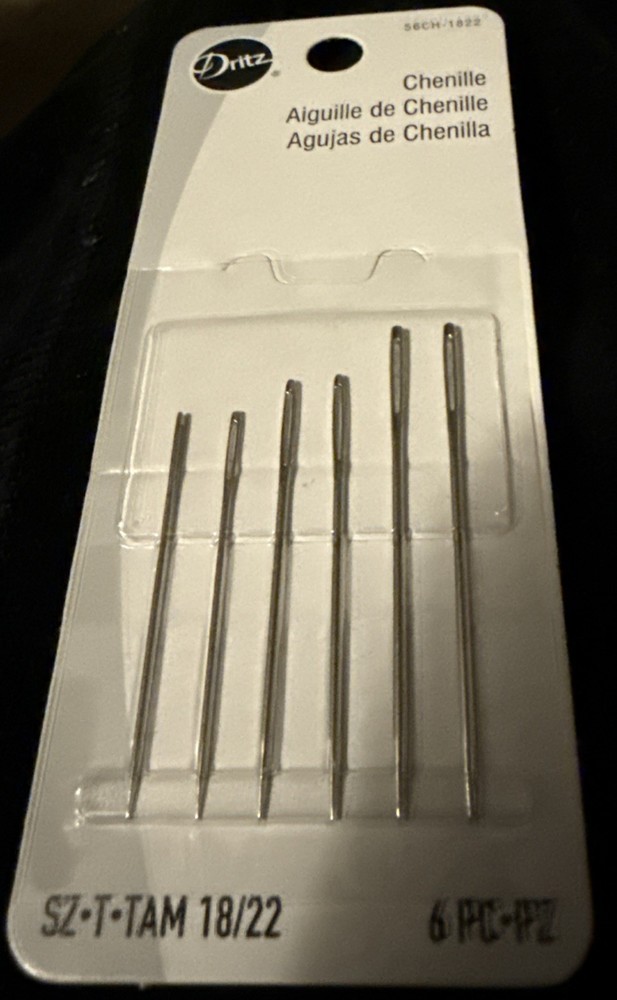 Dritz - (56CH-1822) - Chenille Needles NEW 6 Pack