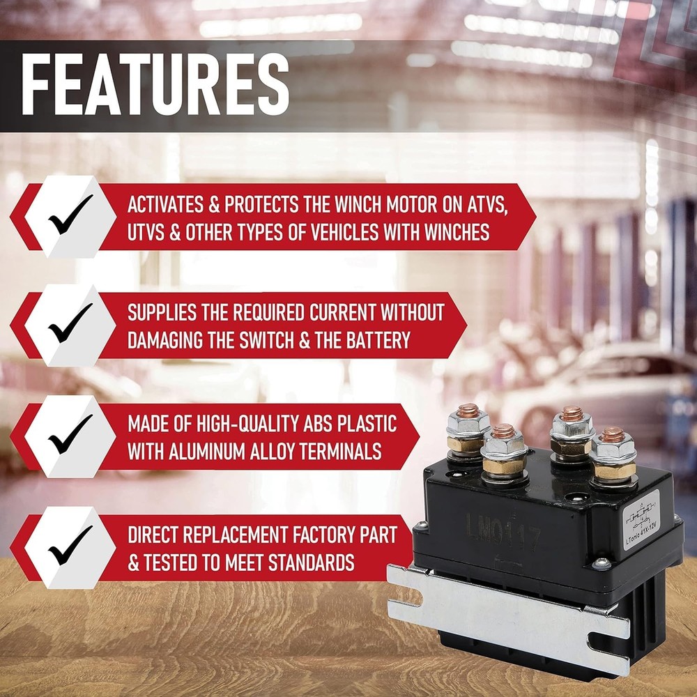 GRIPWAY 12V 500A Solenoid Relay - Winch Replacement...