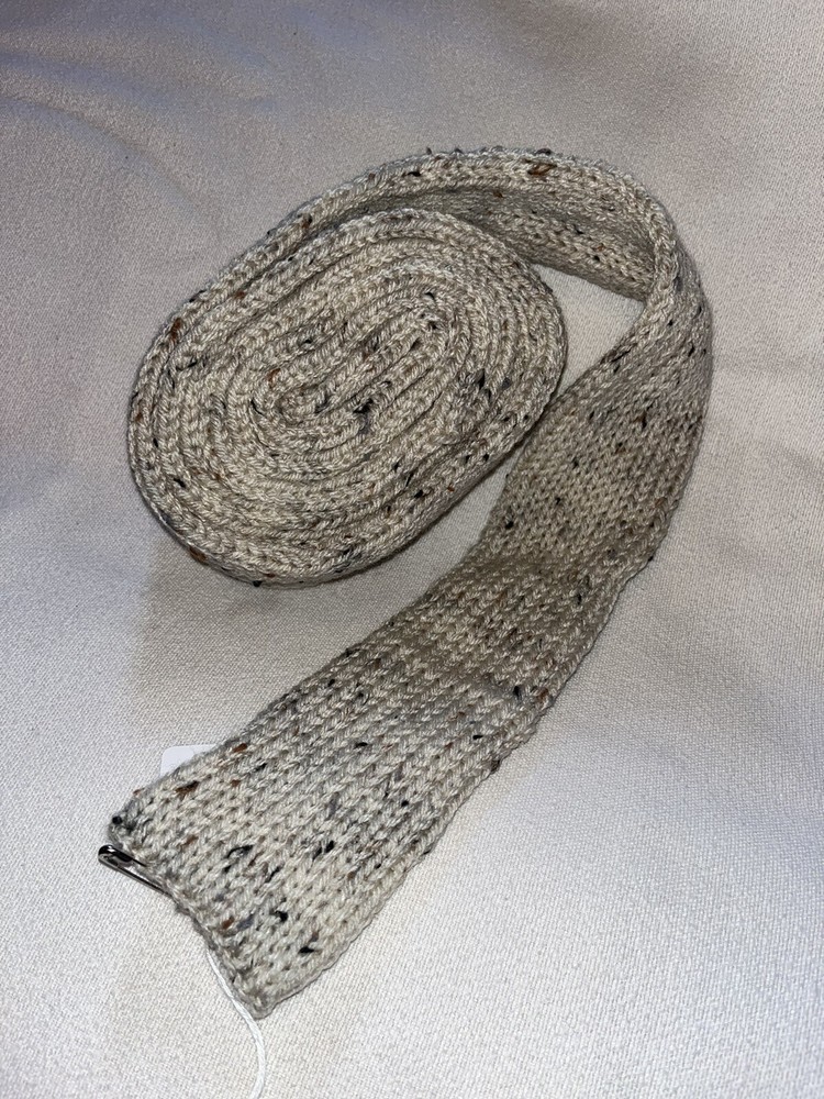 72” Handmade Knitted Knit Dual-Layer Scarf