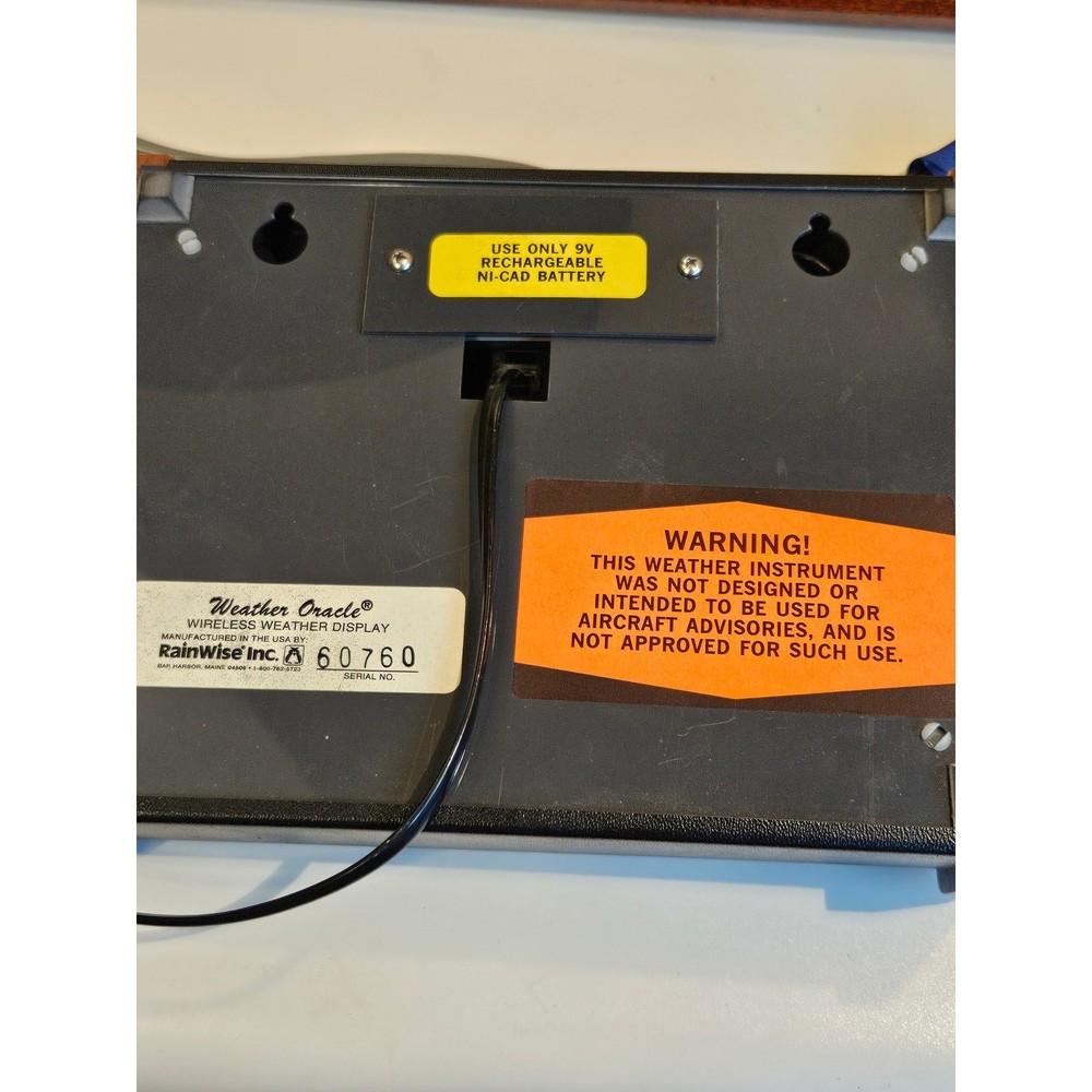 RainWise Weather Oracle MK III Wireless Display WS-2000 Computer Interface Set