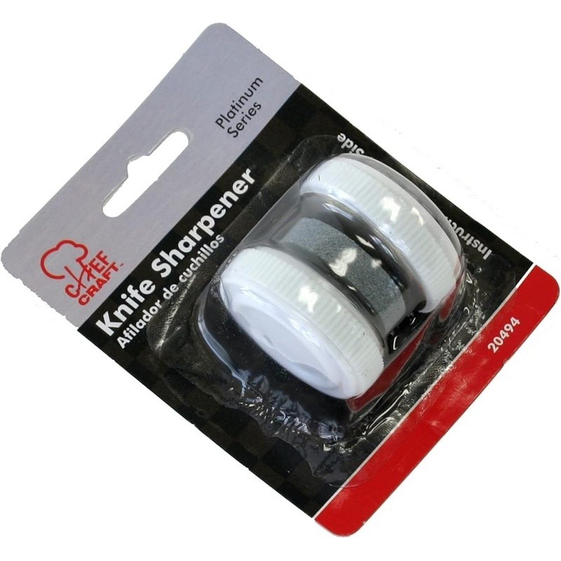 Compact Ceramic Knife Sharpener Fine Grit Roller Effortless Tool Kitchen New