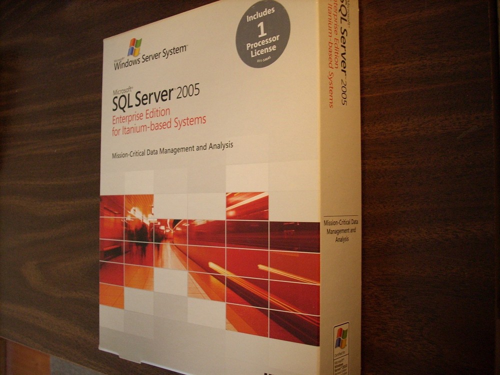Microsoft SQL Server 2005 Enterprise 64 Bit x64 (1 Processor License)(Windows)