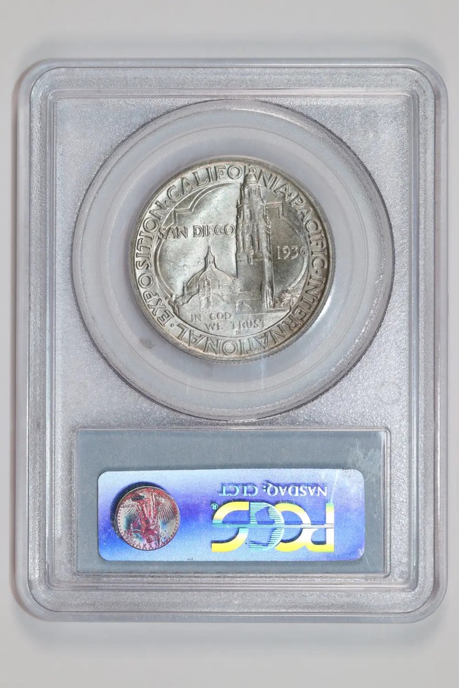1936-D SAN DIEGO COMMEMORATIVE HALF DOLLAR PCGS MS64