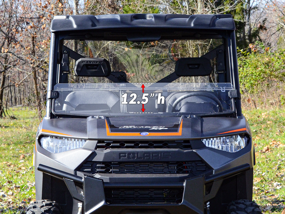 SuperATV Scratch Resistant Half Windshield for Polaris Ranger XP 570 (2015-2016)