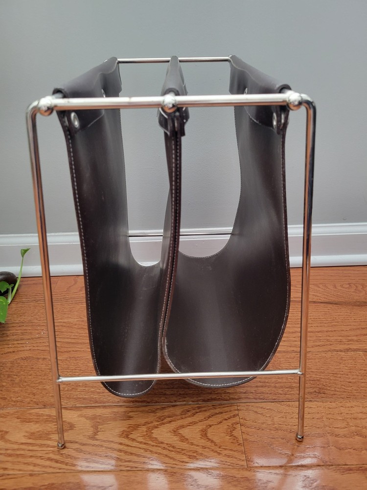 MCM Jacques Adnet-style sling-style magazine holder