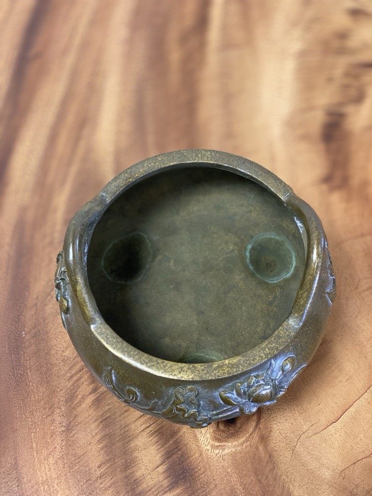chinese brass incense burner vintage