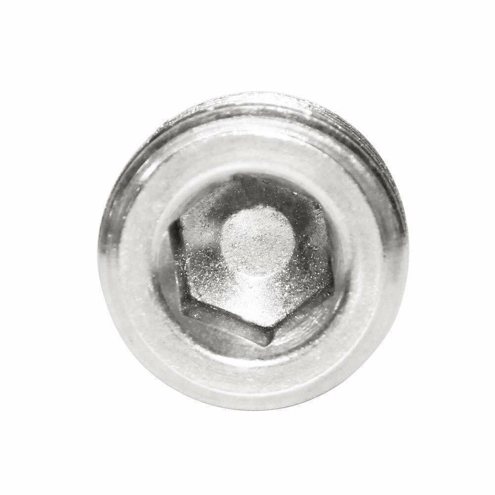 10PCS 1/16" NPT PIPE PLUG FITTING STAINLESS STEEL INTERNAL HEX THREAD SOCKET