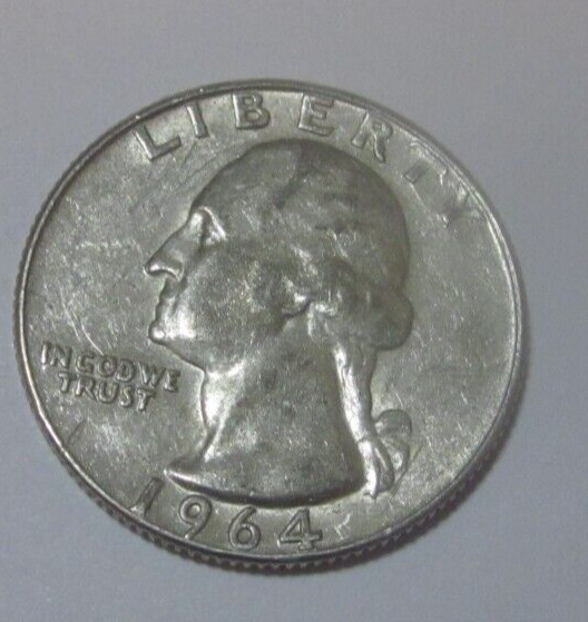 1964  D Washington Silver Quarter   90% Silver