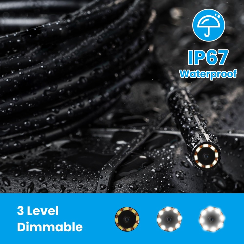 Inspection Camera Articulating Borescope Endoscope Camera for Plumbing Tool