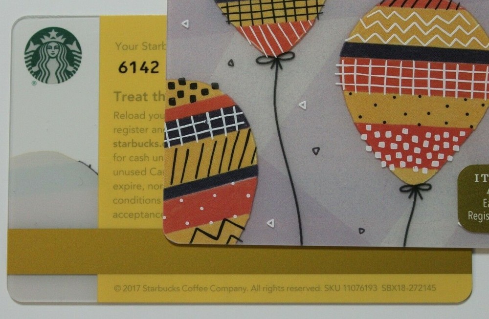 Starbucks Card US 2017 Balloons MS 6142