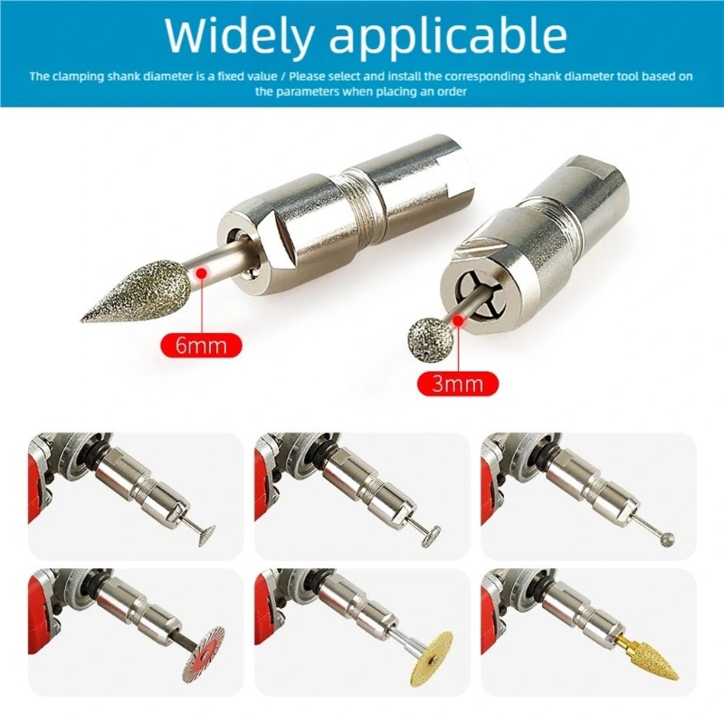 Angle Grinder Conversion Chuck Set 3mm 6mm Suitable for 100 Model Grinder