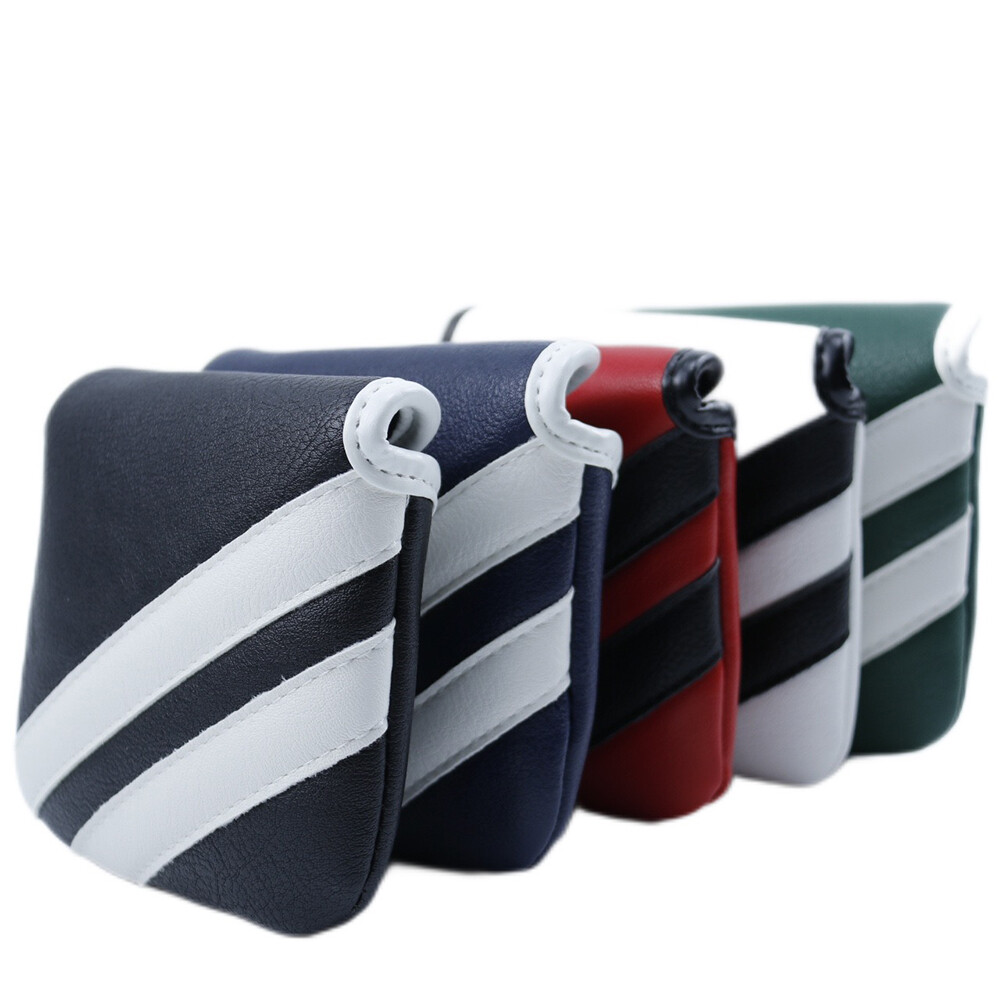 Square Golf Putter Cover with Two Diagonal Stripes Multicolor Golf Accessory
