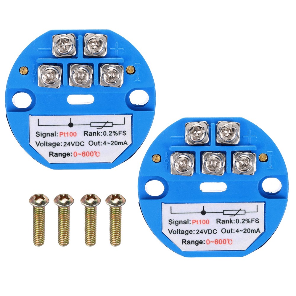 2PCS 4-20MA Temperature Sensor Transmitter Module PT100 Transmitter Module