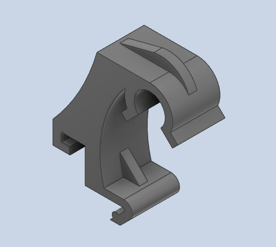 3D PRINTED UNDERCOVER FLEX CLIP PART 351S0051-C BLACK  4 PACK