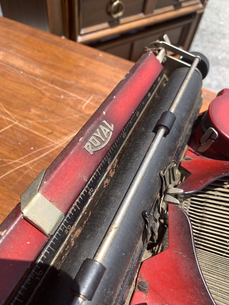 Antique Royal Red Typewriter Portable