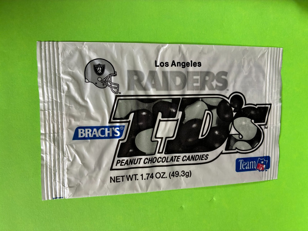 Los Angeles Raiders Brach's Peanut Chocolate Candy Wrapper