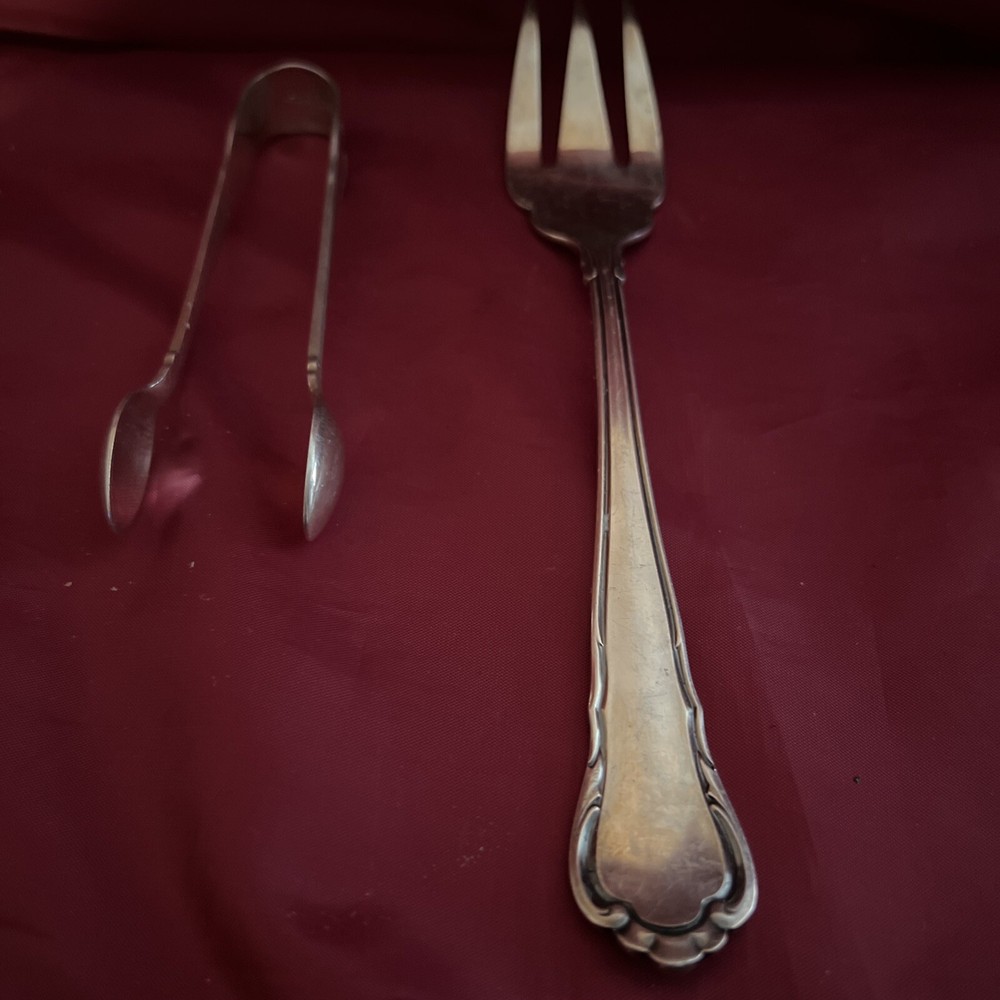 Bremer Silberwarenfabrik Tongs & Cold Meat Fork