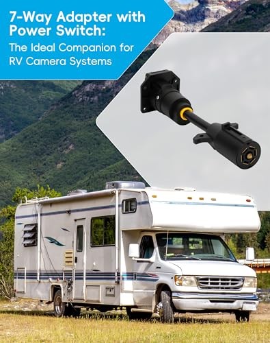 7-Way Adapter with Power Switch for RV Camera System Compatible with Furrion