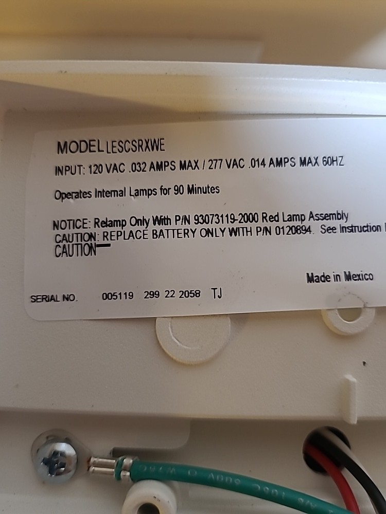 Dual Lite LESCSRXWE LES Series Surface Mount Edge-lit LED Exit Sign [White]