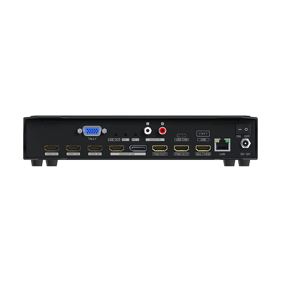 Avmatrix HVS0401E Micro 4-Channel HDMI/DP Multi-camera Video Mixer Switcher USB