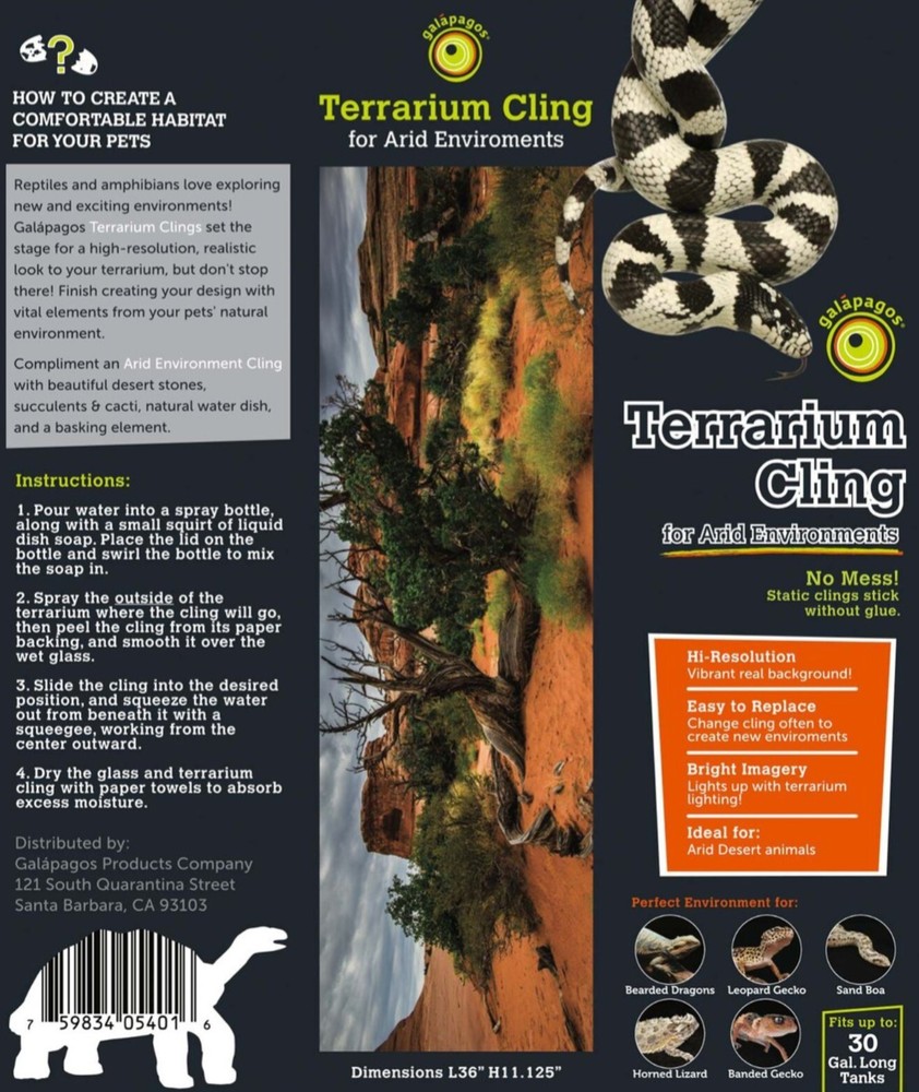 Galapagos Terrarium Cling - Arid Environment