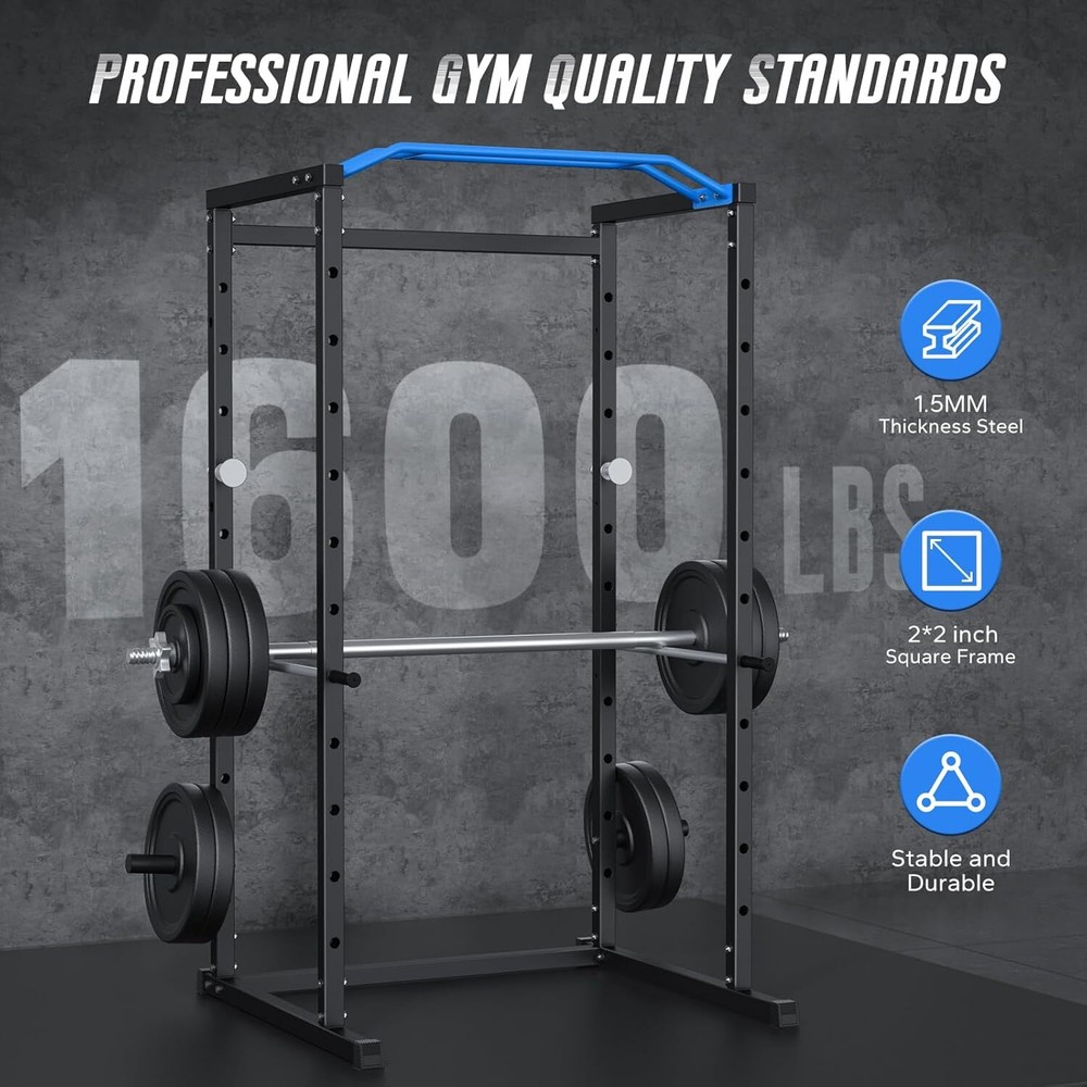 UTRYCO Power Packs Functional Squat Rack for Home with Cable Crossover System
