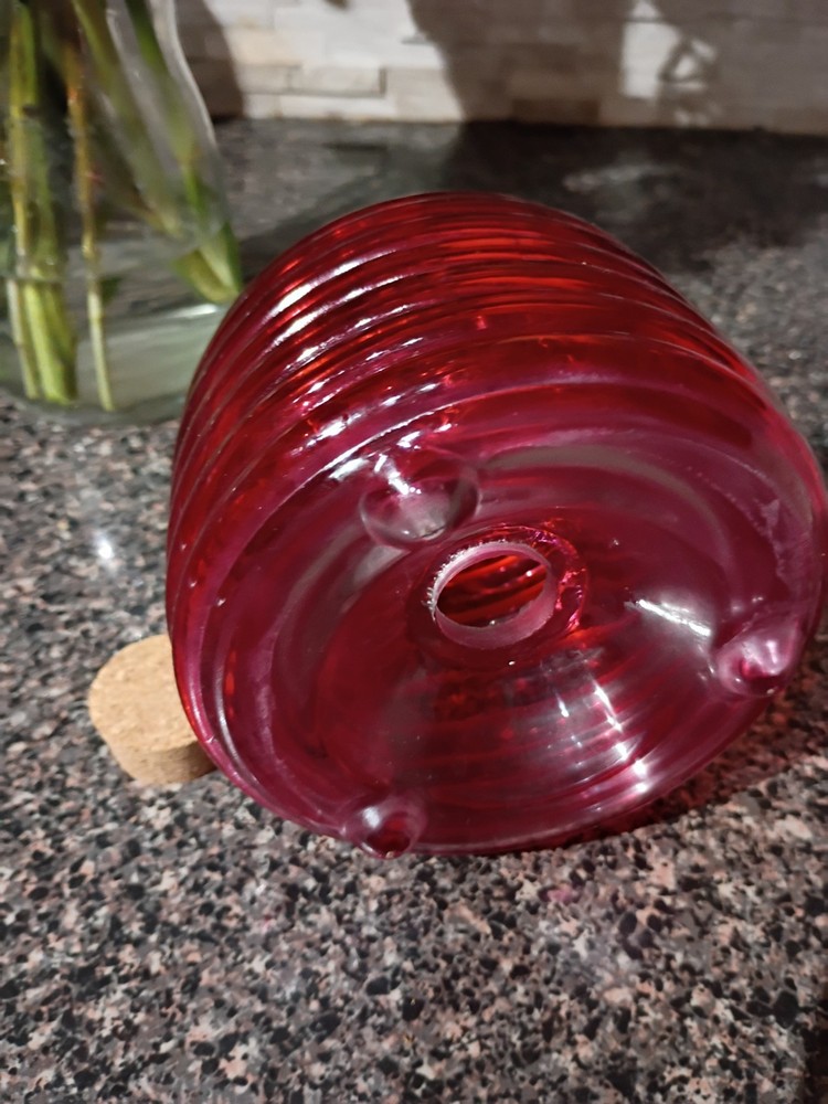 Red glass wasp trap