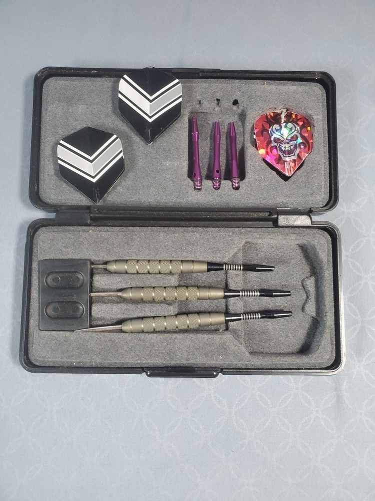 Harrows Assassin Darts Set Dennis Priestley With Plastic Case