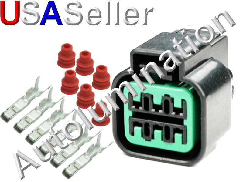 Connector Washer Tank Inline Junction Connector Headlight 6 Pin Position