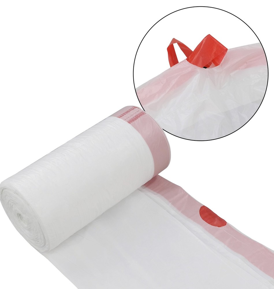 2.5 Gallon White Drawstring Trash Bags, 2 Rolls/120 Counts