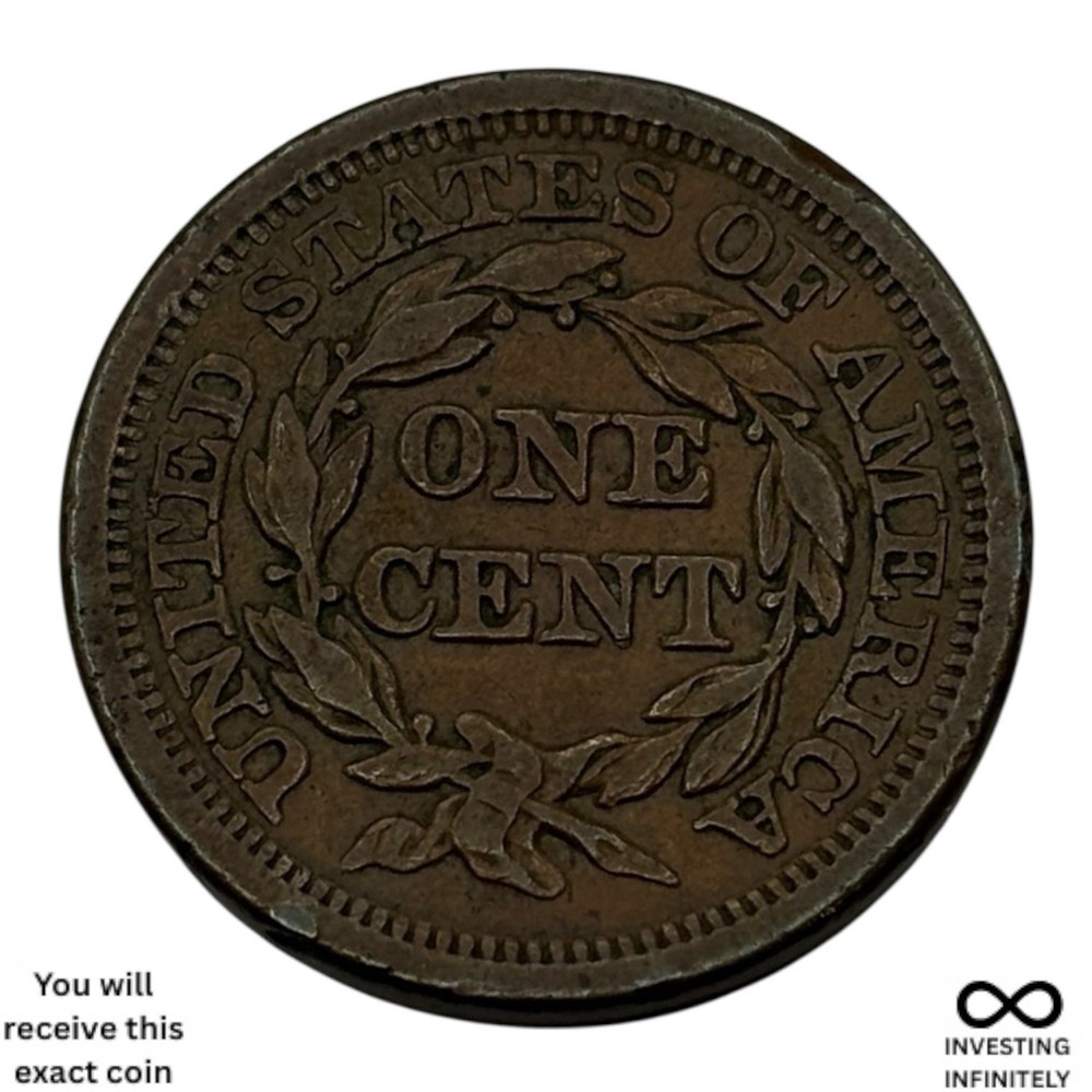 1855 Upright 5 Large Cent X-1713