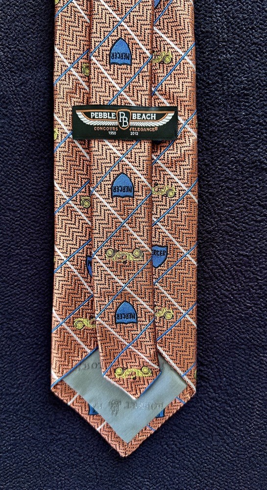 Robert Talbott 2012 Pebble Beach Concours MERCER Tie Necktie EXC