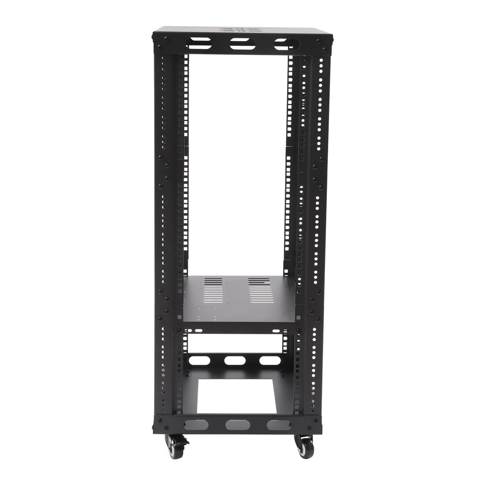 4 Post 0-31.5"Open Frame Network Server Rack Holder on Caters Adjustable 18U NEW