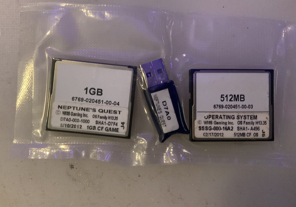 WMS WILLIAMS BB2 SLOT MACHINE SOFTWARE SET - NETUNE’S QUEST