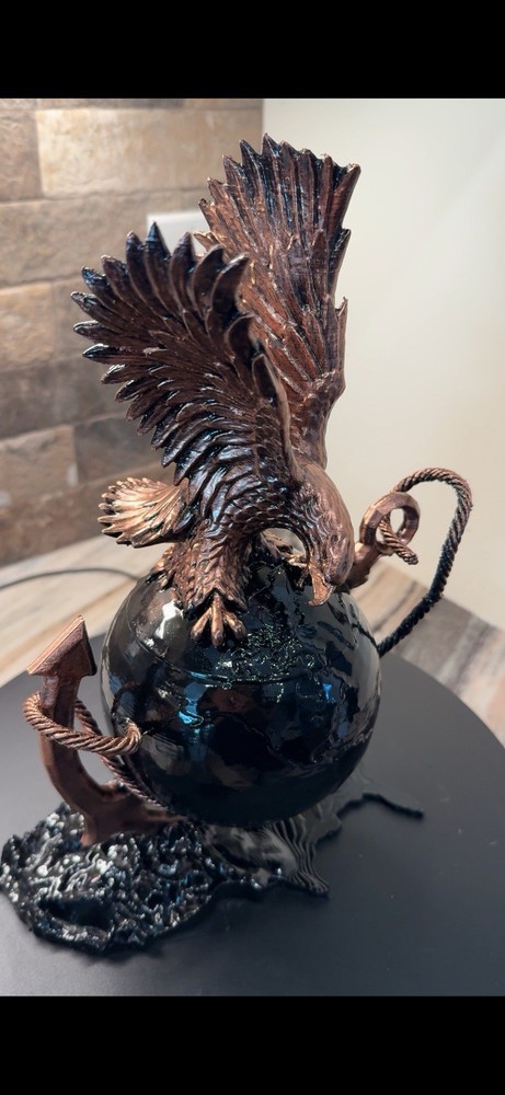 3d Printed USMC Eagle Globe And Anchor Display 9” Height