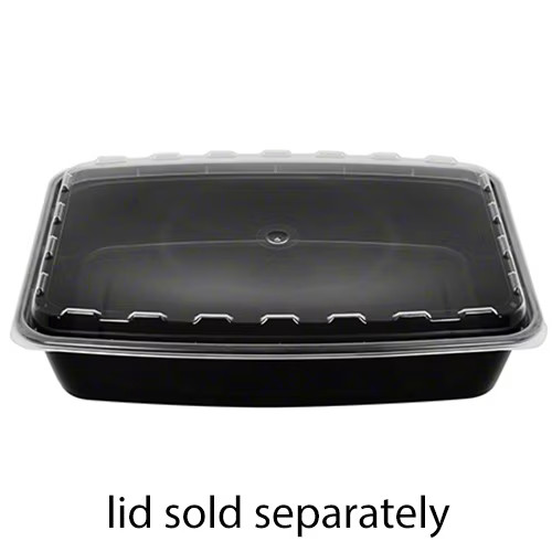 Cube Plastics CR-1284BB Black 84 Oz Container / Bottom Only - 200 / CS