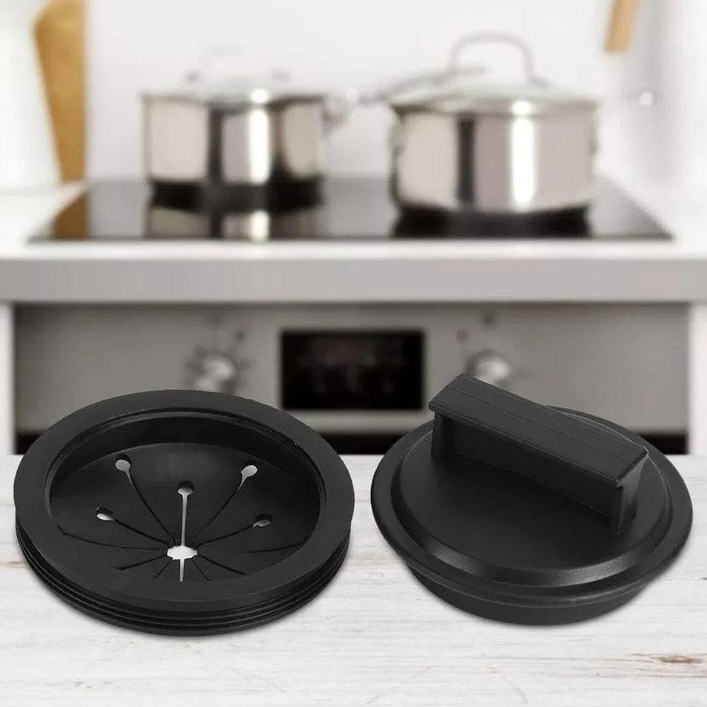 Black 3-Inch Garbage Disposal Splash Guard - Kitchen Sink Baffle Covers for Whir