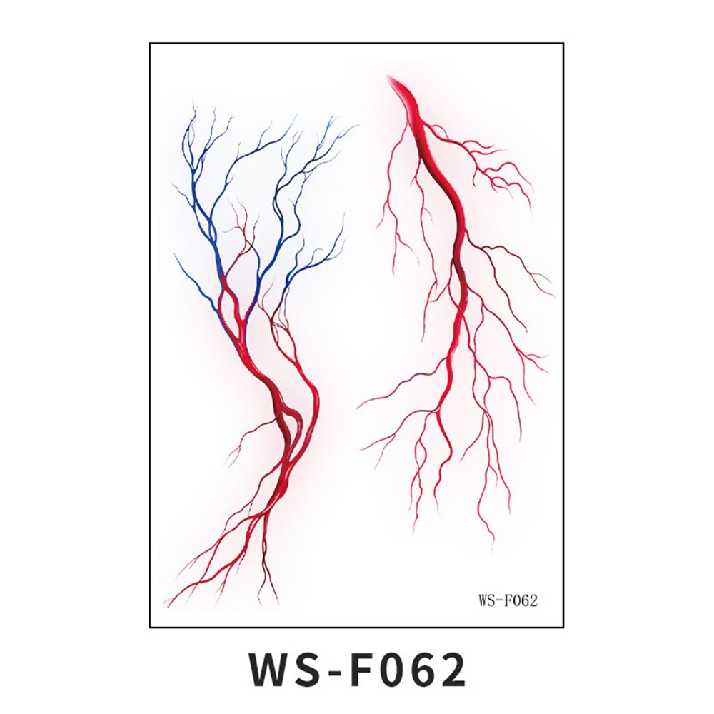 10Pcs Waterproof Realistic Simulation Vascular Cell Temporary Tattoos Stickers