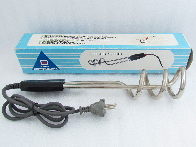 Germany Water Heater Portable Electric Liquid Immersion Boiler Travel 220V 1500W