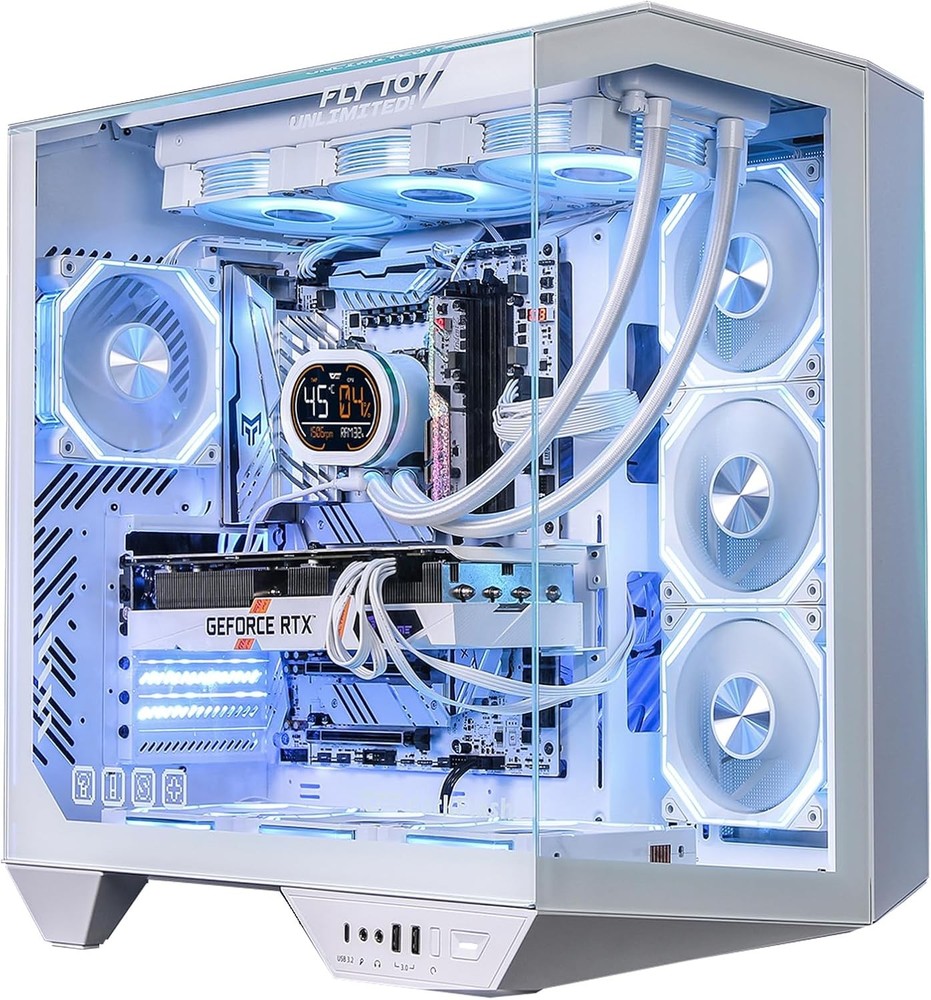 darkFlash DY470 PC Case White Dual Chamber