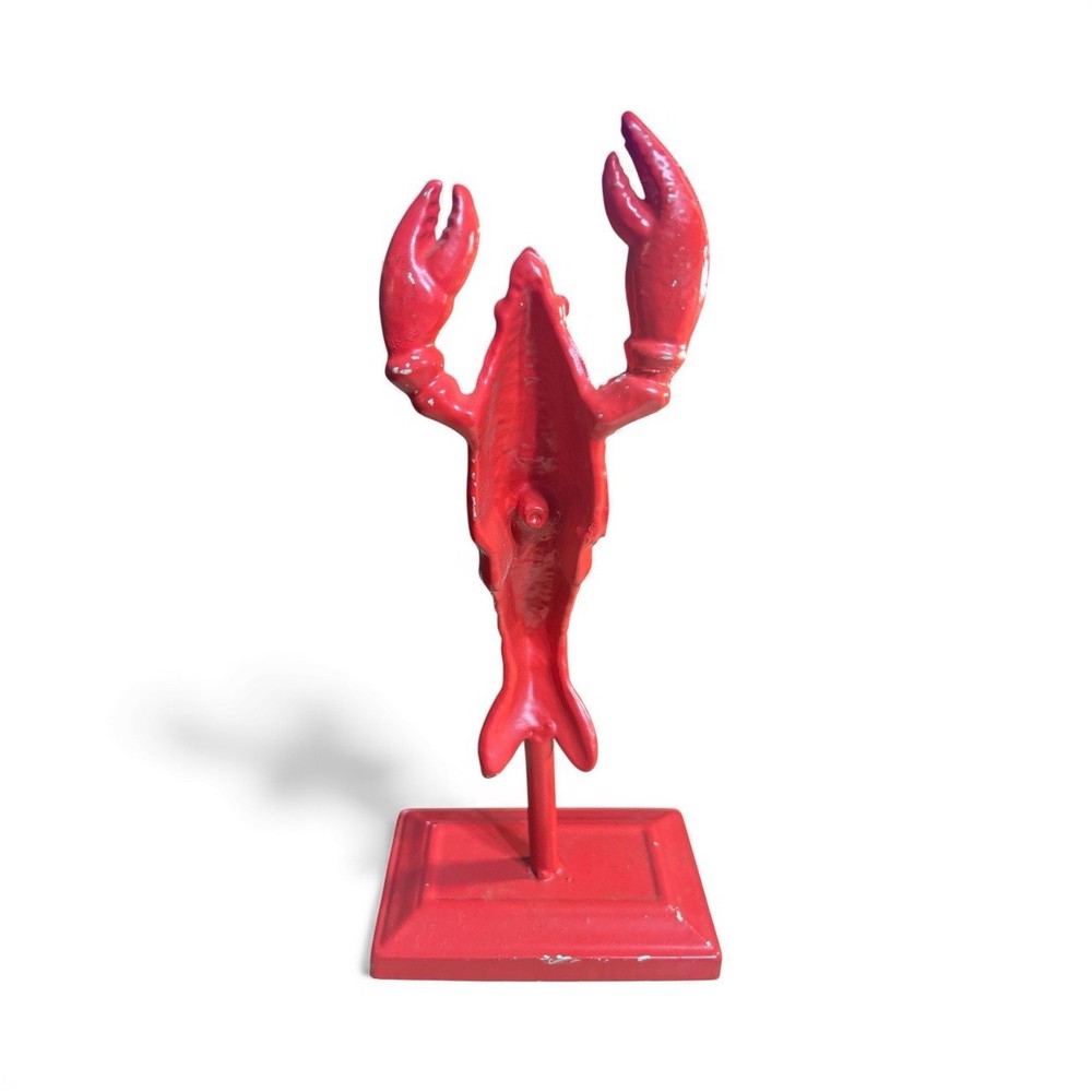 Cast Iron Lobster on Metal Base