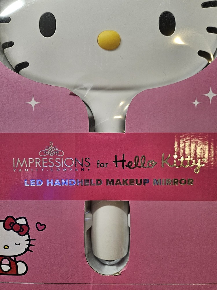 Impressions For Hello Kitty Led Handheld Makeup Mirror NEW