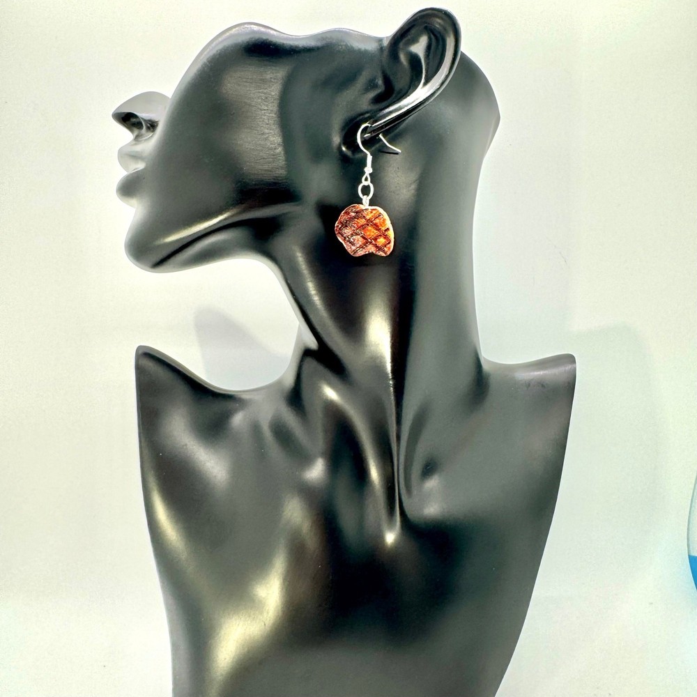 Steak Earrings - Bold Meat Lover Dangles - Funny Foodcore Statement Style