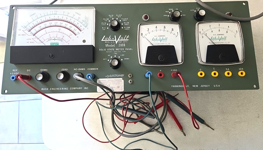 * WORKING Lab-Volt Model 280B Solid State Meter Panel analog FET multimeter-RARE