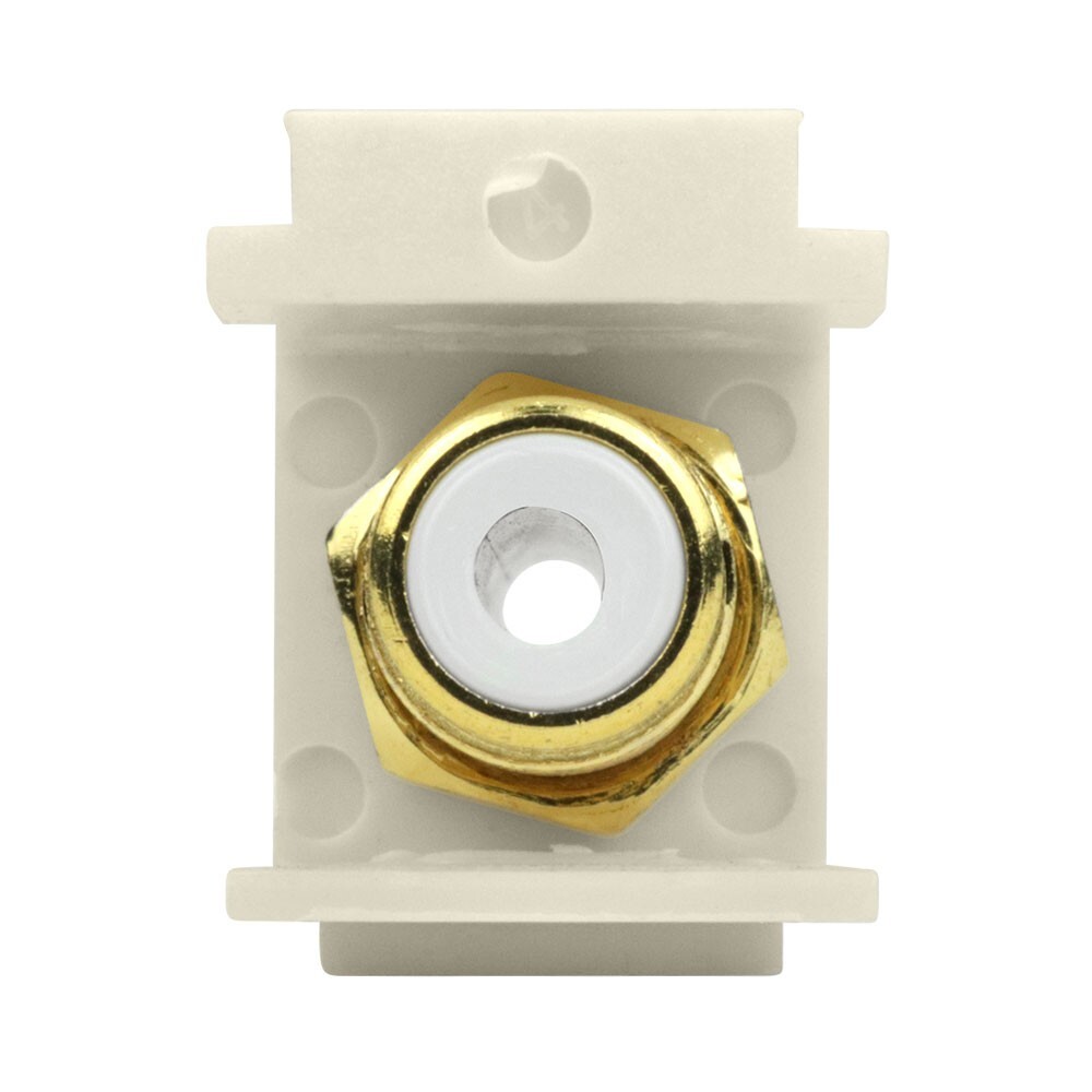 Construct Pro RCA to RCA Keystone Jack Insert (8 Color Bands, Light Almond)