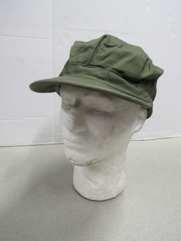 WW2 Era US HBT Herringbone Twill Hat Cap Short Bill Medium