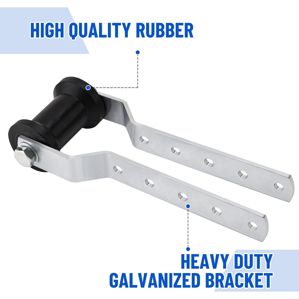 Updated 5" Boat Trailer Rollers with Brackets Black Adjustable Keel Roller Ass.