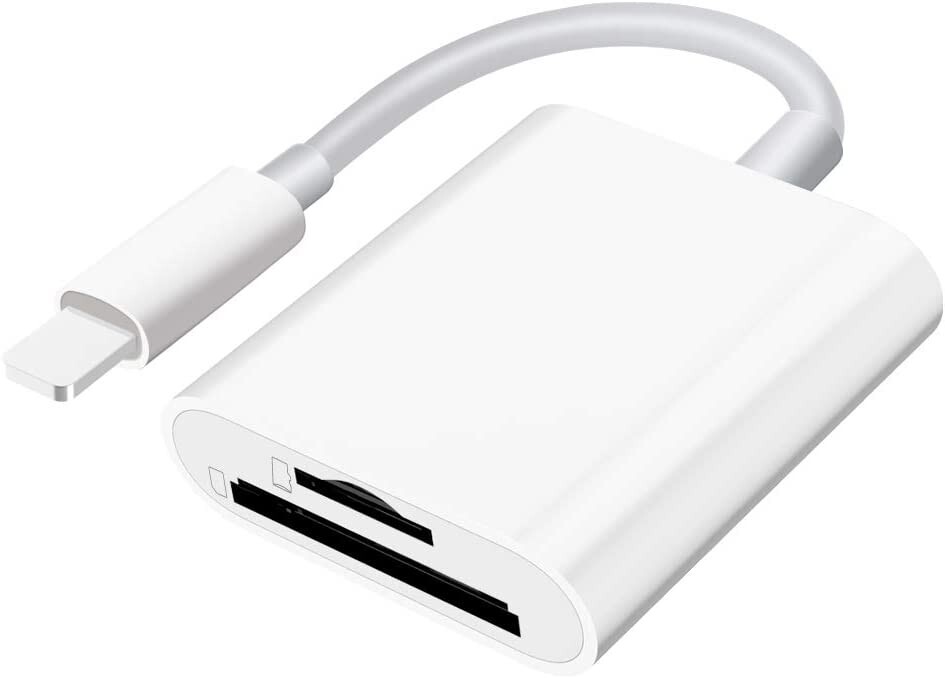 Memory Card Reader TF & SD Card Camera Reader Adapter for iPhone iPad