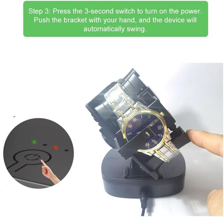 Watch Winder for Automatic Watches Timer Shutdown Support Single Double Rotat...