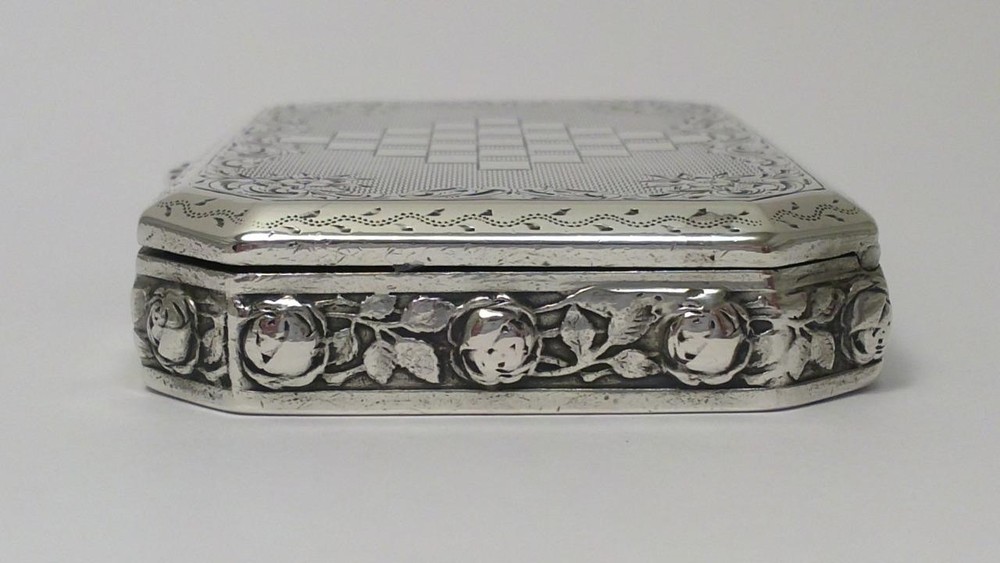 Antique Austrian 900 Silver Table Snuff Box (3” x 2 ¼”) – Vienna c1925 (94g)